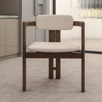 Velo Series Modern Dining Cha...lnut Color Wood with Toupe Seat Set of 4