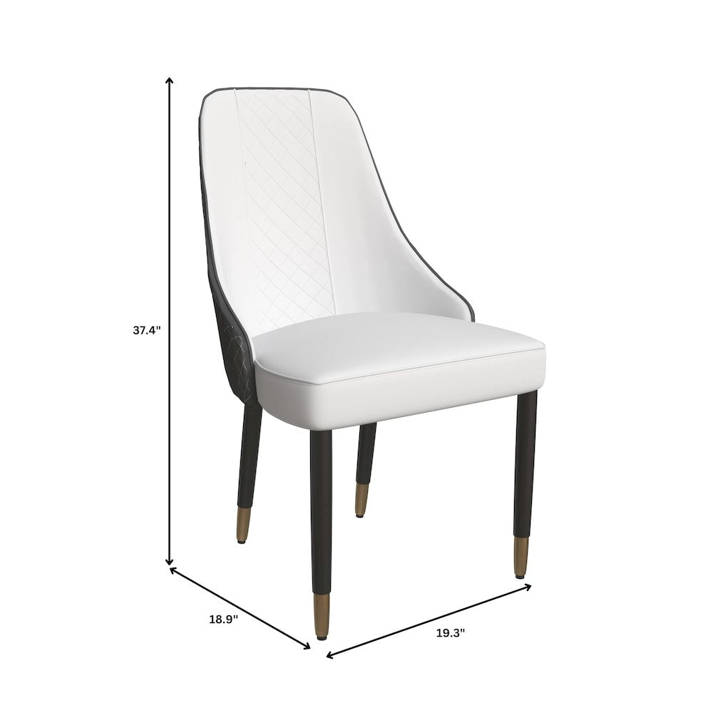 Allure Collection Modern Dining Chair In Black Fabric - Set of 4