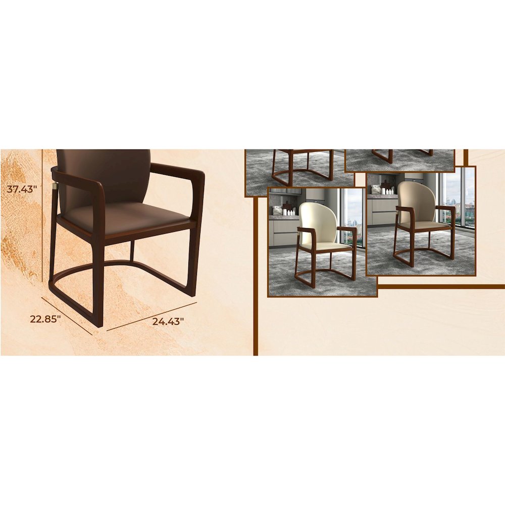 Svelta Elegant Wooden Dining Chair in Brown