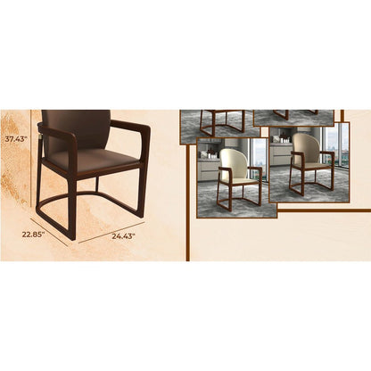 Svelta Elegant Wooden Dining Chair in Brown