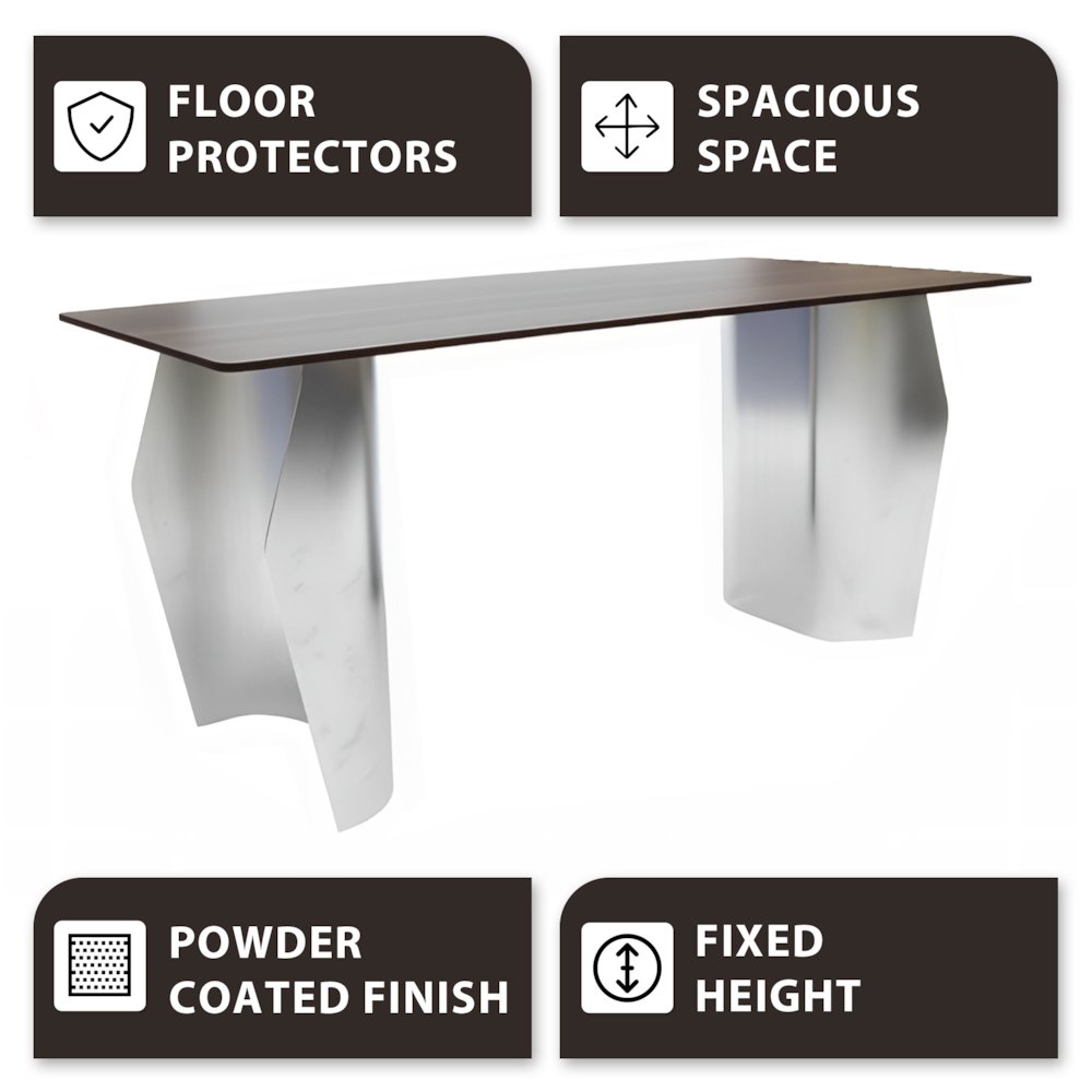 Zelan Series Modern Dining Table in Red Oak