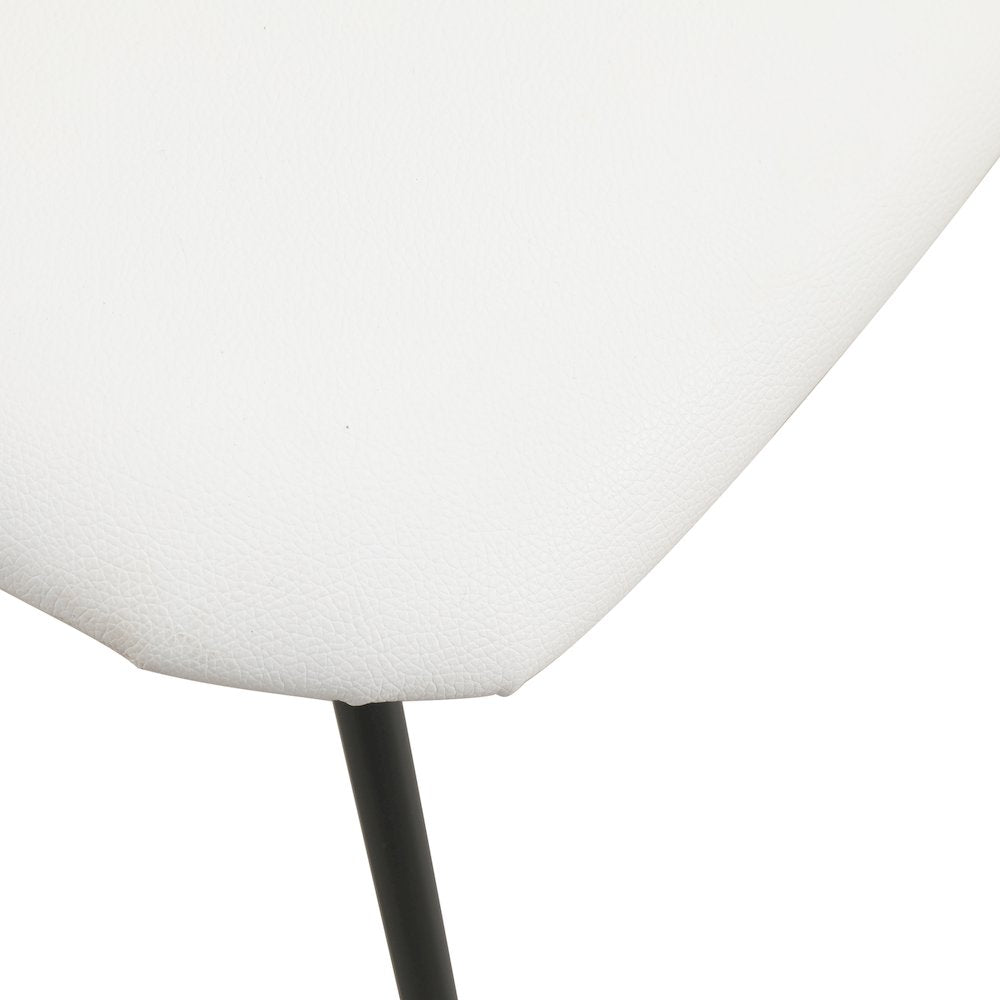 Lyra Collection Modern Chair in Natural Wood back and White Seat
