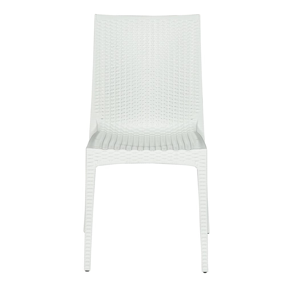 Weave Mace Indoor/Outdoor Dining Chair (Armless), Set of 4
