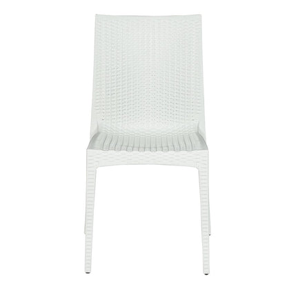 Weave Mace Indoor/Outdoor Dining Chair (Armless), Set of 4