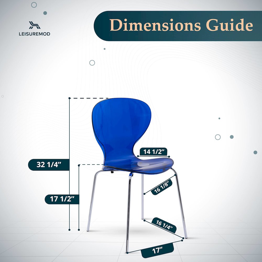 Modern Oyster Transparent Side Chair