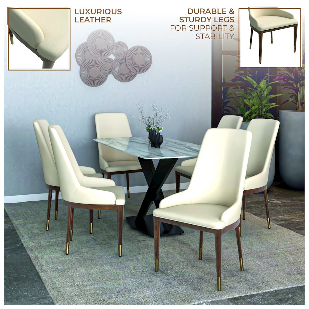 Viva Collection Modern Wooden Dining Chair in Light Toupe