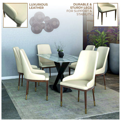 Viva Collection Modern Wooden Dining Chair in Light Toupe