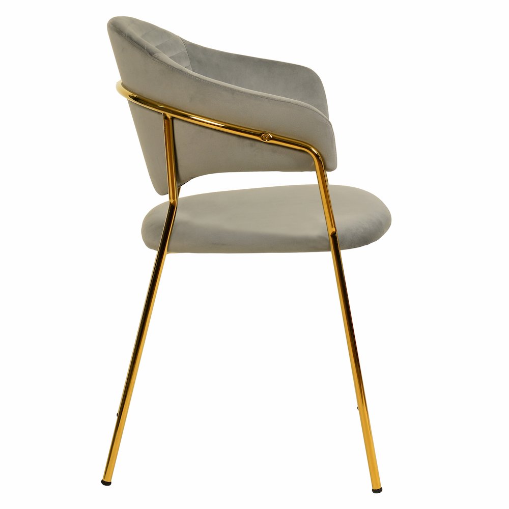 Bella Collection Modern Dining Chair in Light Grey Set of 2