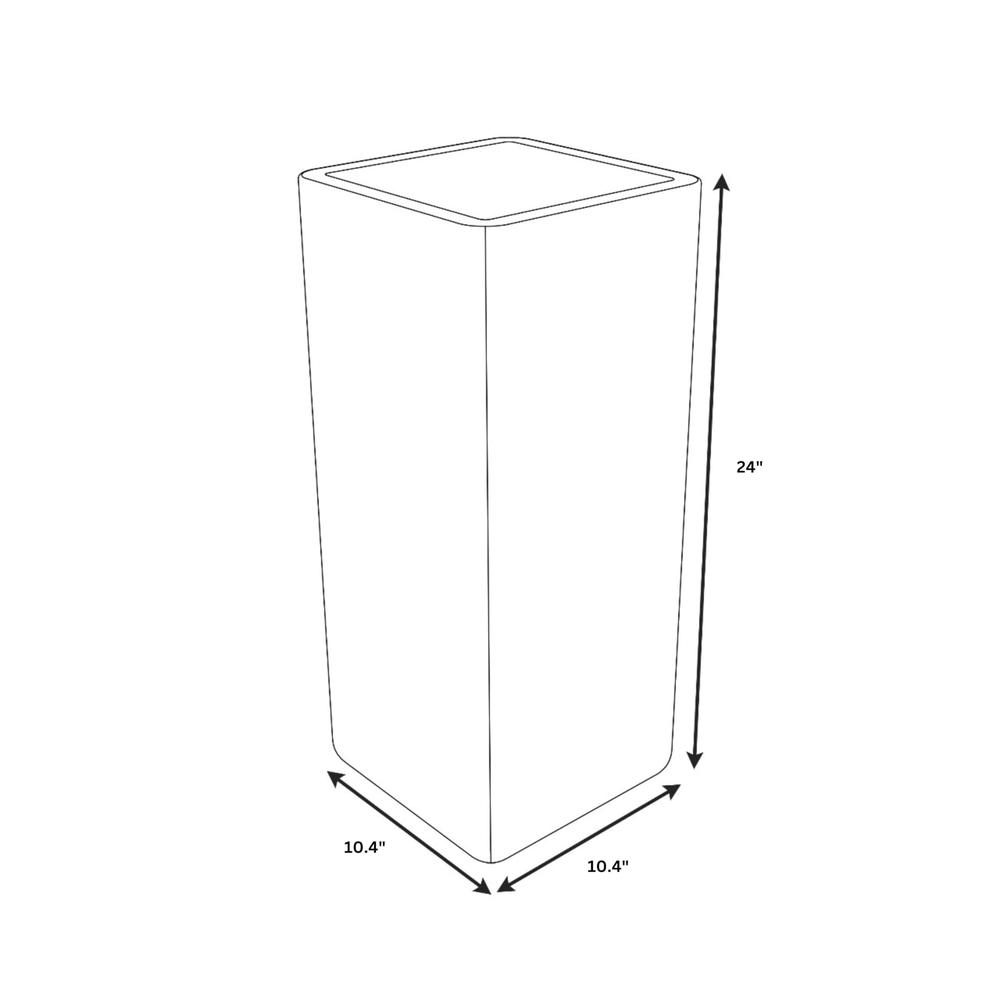 Marquee Series Poly Stone Planter in Blue 10.2" x 10.2" 23.6" high