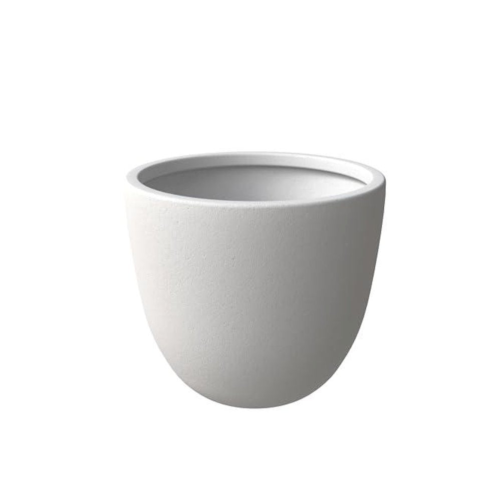 Dahlia Series Poly Stone Planter in White 14.4 Dia, 10.8 High