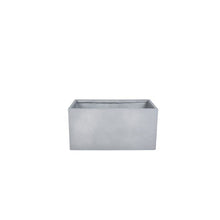 Flora Series Rectangle Poly Stone Planter in Grey 12 x 12, 31.5 Long