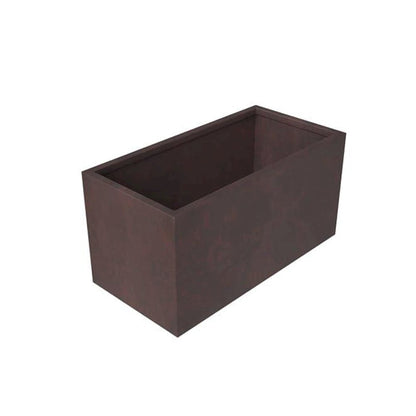 Bloom Series Poly Stone Planter 9" , 19.7" Long In Brown