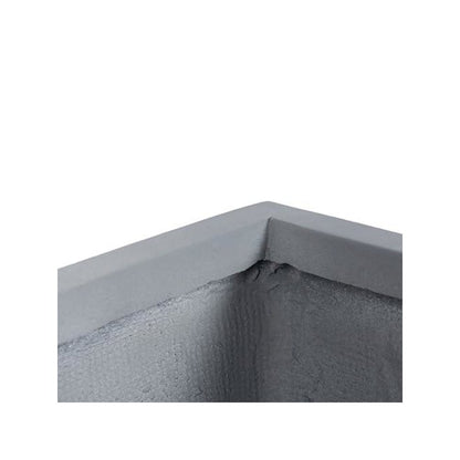 Flora Series Rectangle Poly Stone Planter in Grey 12 x 12, 31.5 Long