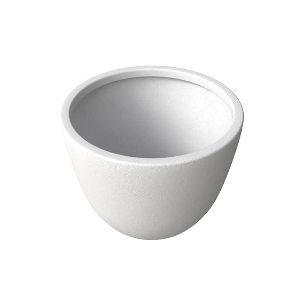 Dahlia Series Poly Stone Planter in White 14.4 Dia, 10.8 High