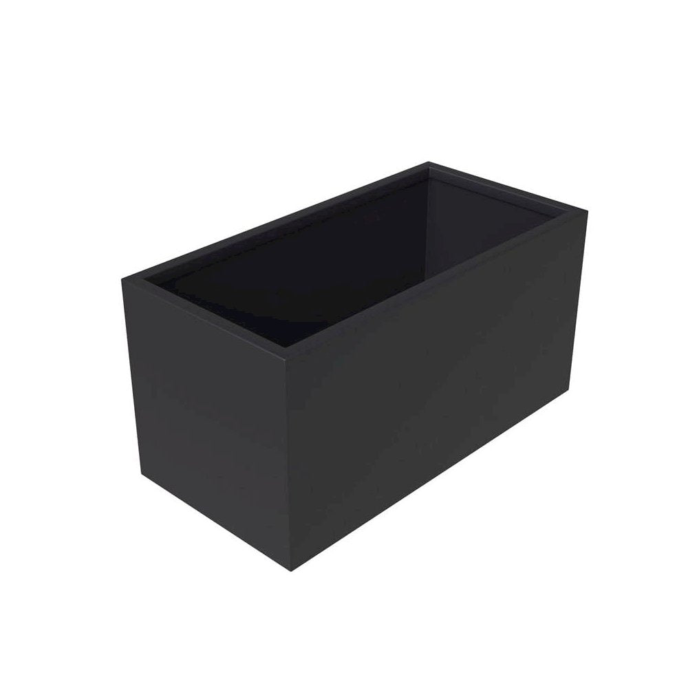 Bloom Series Poly Stone Planter 11.8" , 23.6" Long In Black