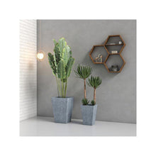 Serene Series Planter Set In Aged Concrete