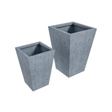 Serene Series Planter Set In Aged Concrete