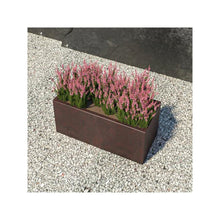 Bloom Series Poly Stone Planter 9" , 19.7" Long In Brown