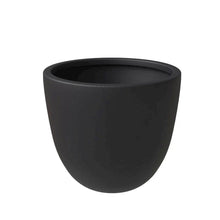 Dahlia Series Poly Stone Planter in Black 21.3 Dia, 15.7 High