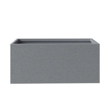 Flora Series Rectangle Poly Stone Planter in Grey 15.7 x 15.7, 35.4 Long