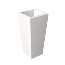 Orna Series Poly Stone Planter 13.8 Dia 29.4 High in White