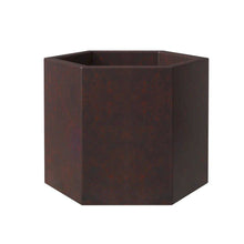 Thicket Series Poly Stone Planter in Brown 7 High