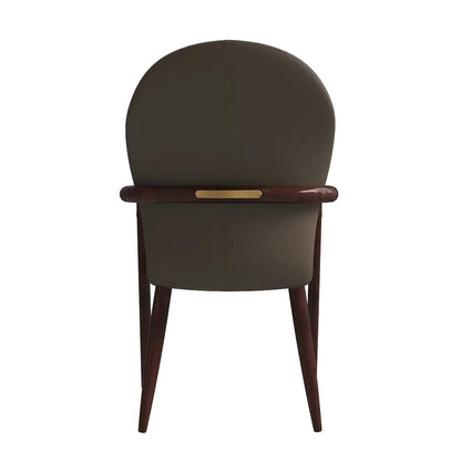 Opaline Series Elegant Wooden Dining Chair in Two-Tone Kahki - Set of 4
