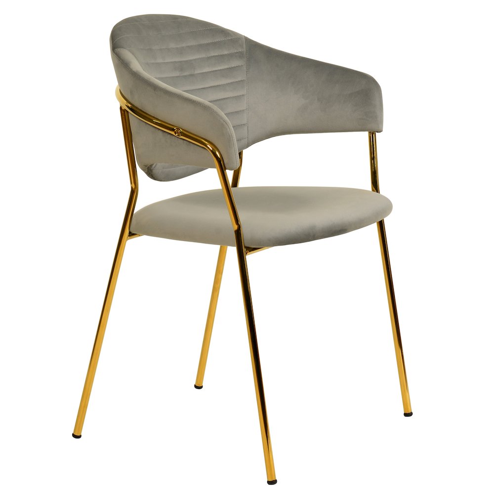 Bella Collection Modern Dining Chair in Light Grey Set of 2