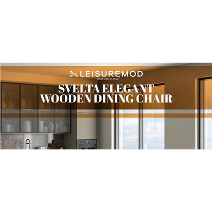 Svelta Elegant Wooden Dining Chair in Brown