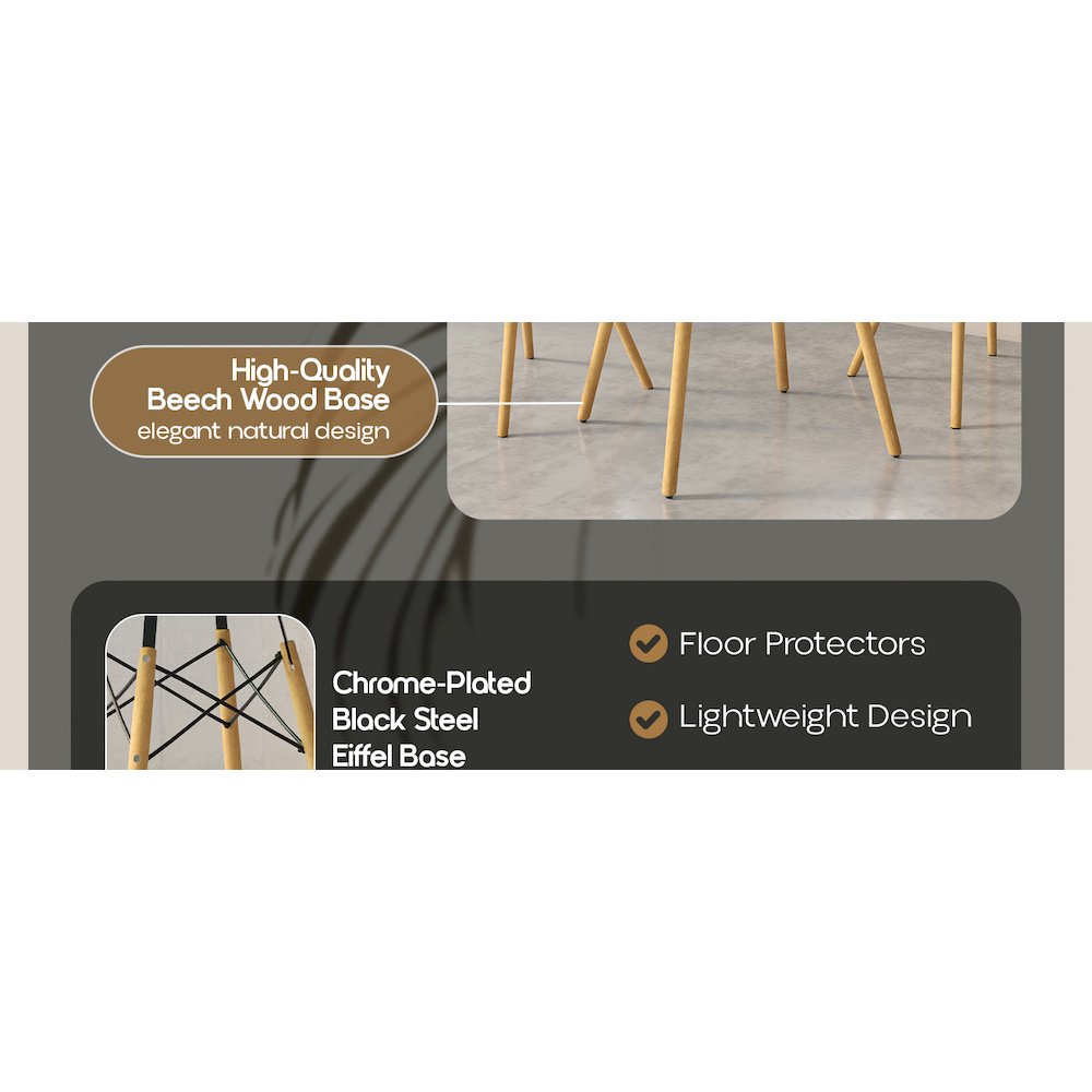 Havana Collection Modern Wooden Dining Chair in Toupe