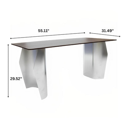 Zelan Series Modern Dining Table in Red Oak