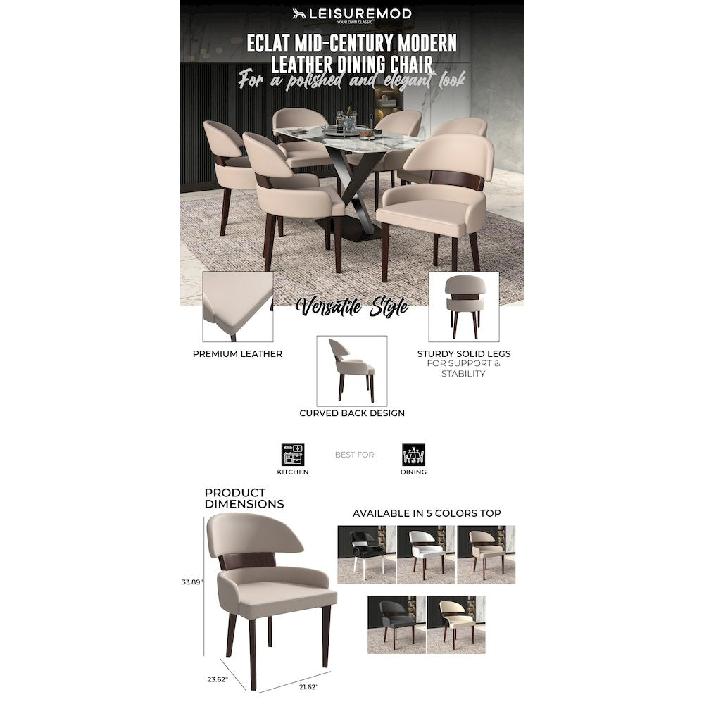 Ethos Collection Modern Wooden Dining Chair in Toupe