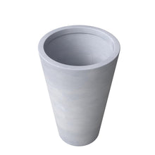Pebble Series Poly Stone Planter 11.8" Dia 19.7" High in Grey