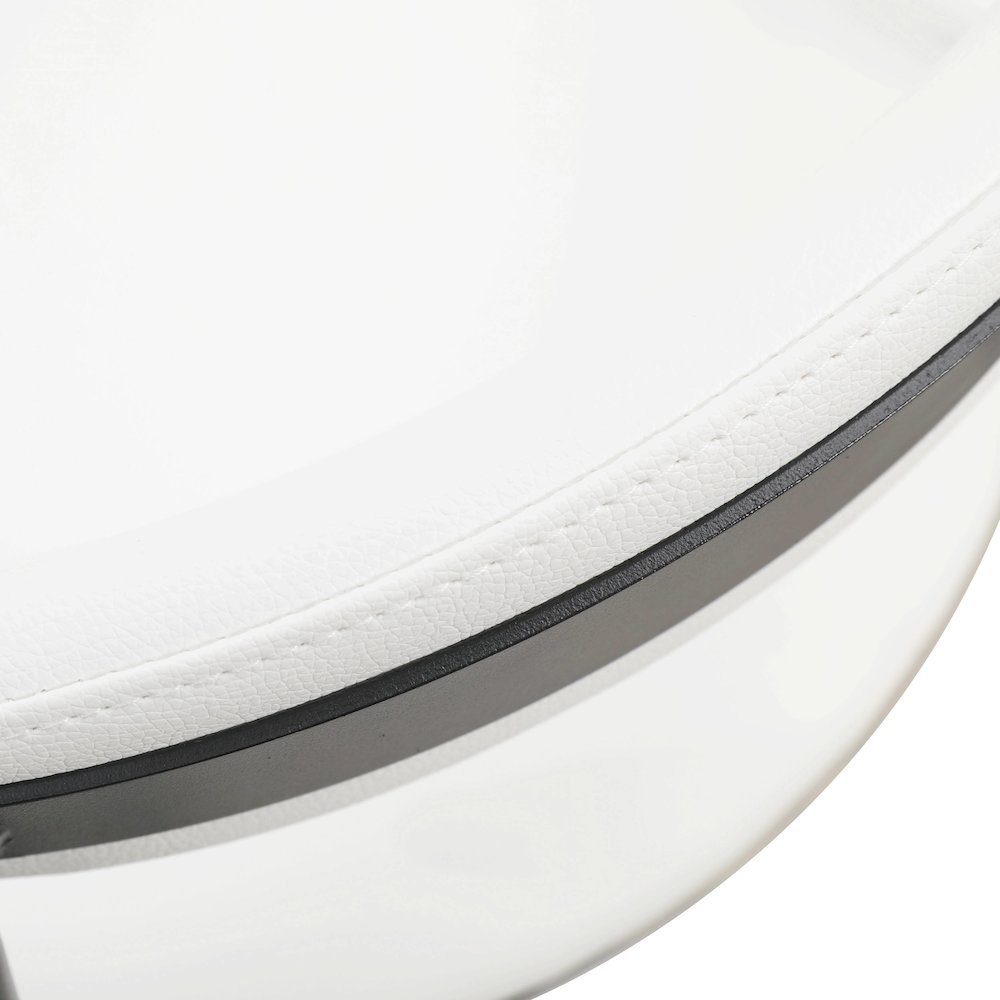 Lume Collection Modern Bar Stool in White Set of 2