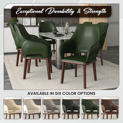 Vivara Collection Modern Dining Chair in Dark Green Set of 2