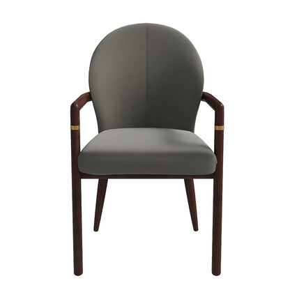 Opaline Series Elegant Wooden Dining Chair in Two-Tone Kahki - Set of 4