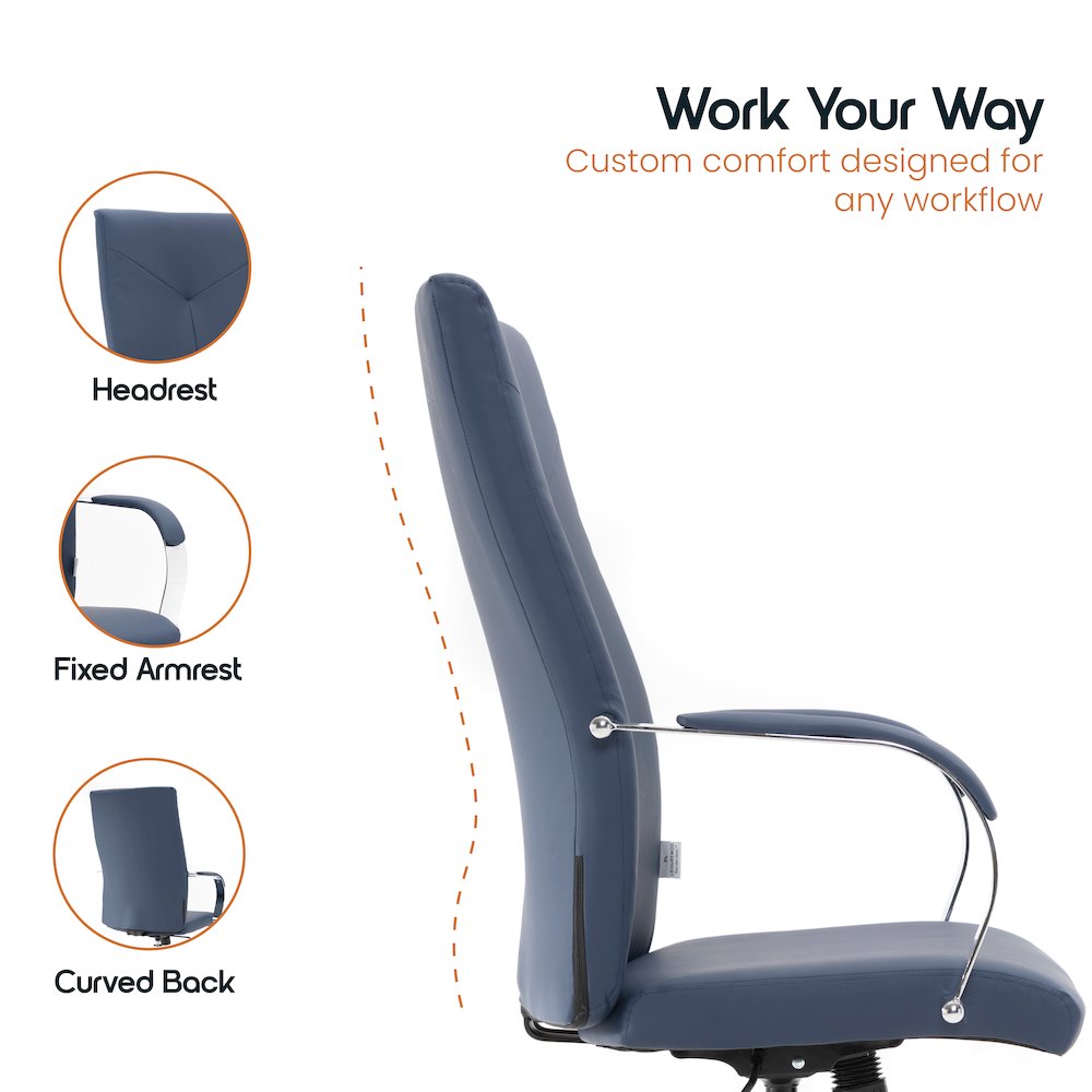 Sonora Modern High-Back Leather Office Chair
