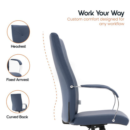 Sonora Modern High-Back Leather Office Chair