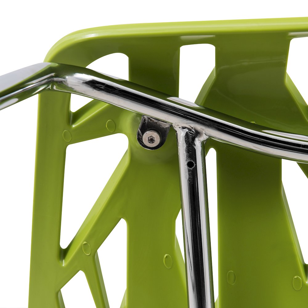 Modern Asbury Dining Chair w/ Chromed Legs, Set of 2