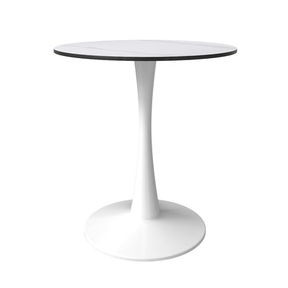 Bristol Series Dining Table White Base With White Stone 24" Round Top
