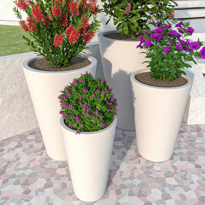 Pebble Planter Set White