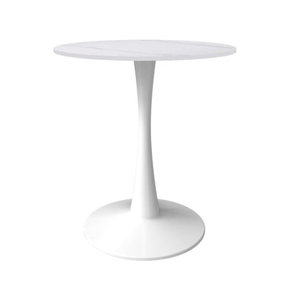 Bristol Series Dining Table White Base With White Stone 24" Round Top