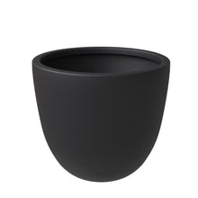 Dahlia Series Poly Stone Planter in Black 17.5 Dia, 13.6 High