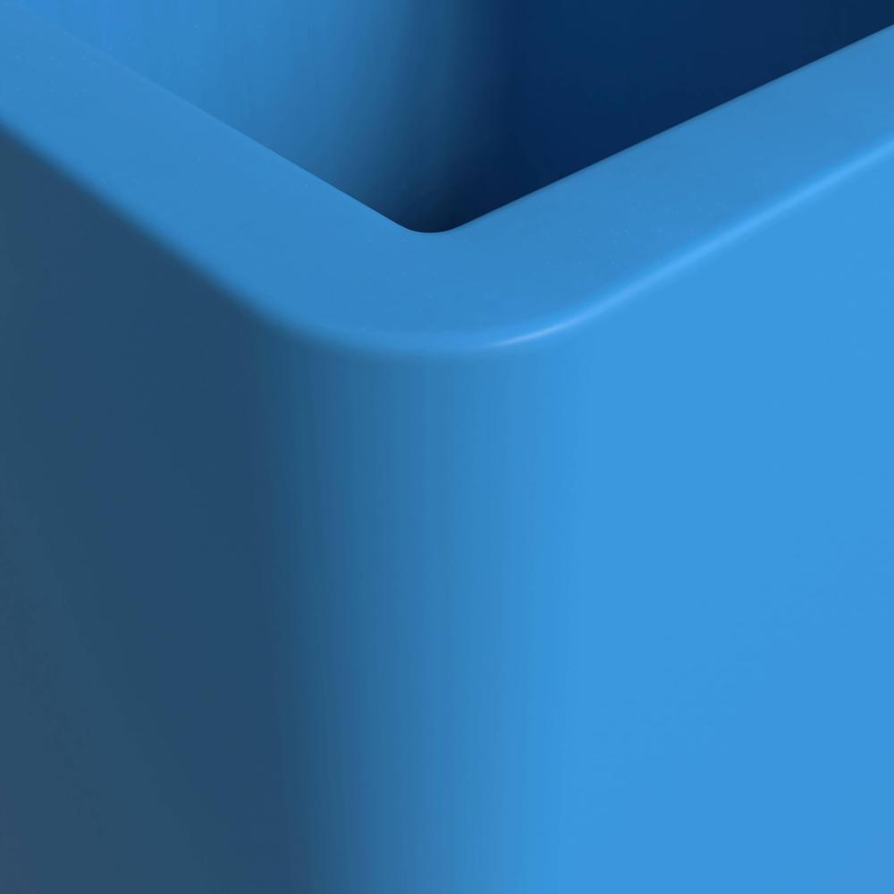 Marquee Series Poly Stone Planter in Blue 7.9" x 7.9" 19.7" high