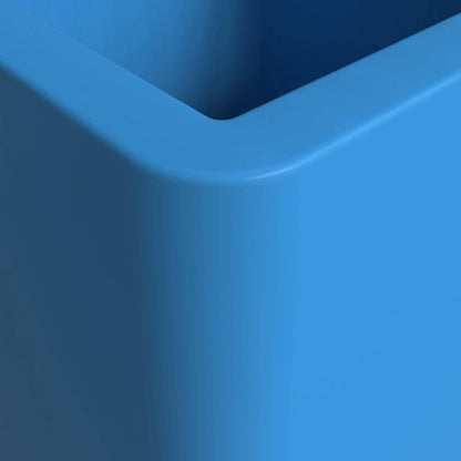 Marquee Series Poly Stone Planter in Blue 7.9" x 7.9" 19.7" high