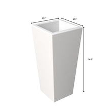Orna Series Poly Stone Planter 17.7 Dia 36.2 High in White
