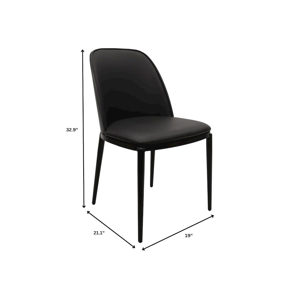 Zayle 7-Piece Dining Set with 55" Rectangular Dining Table in Black/Black
