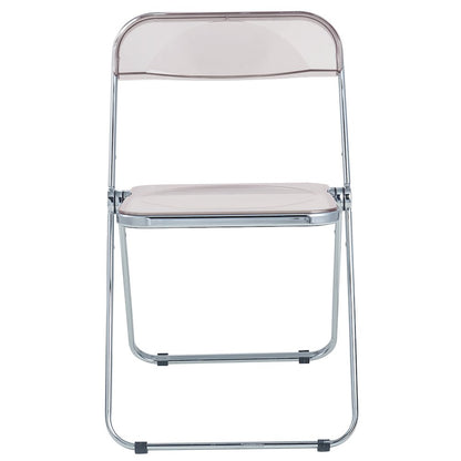 Lawrence Acrylic Folding Chair With Metal Frame, Set of 4