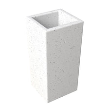 Terra Series Poly Stone Planter in Dotted White 13" x 13" 27.6" High