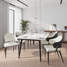 Zayle 7-Piece Dining Set with 55" Rectangular Dining Table in Grey